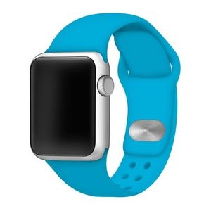 Neon Blue Apple Compatible Silicone Watchband